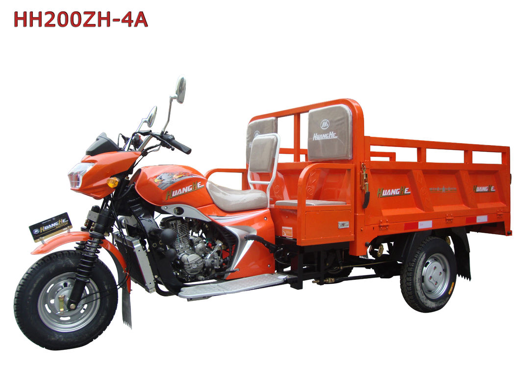 オレンジ200cc 250cc 3の荷車引き/3は貨物屋根が付いている貨物オートバイを動かします